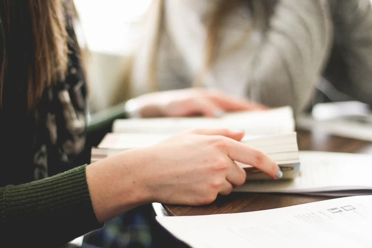 Single Christian woman reading her bible.